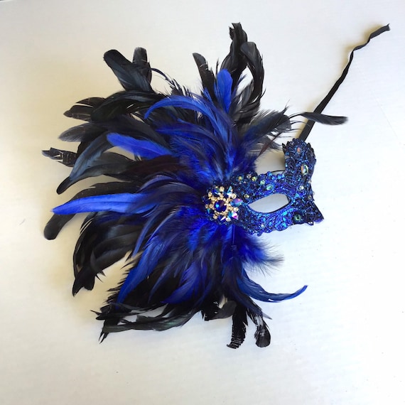 Blue Rio Carnival Mask Brazilian Carnival Mask Venetian Etsy