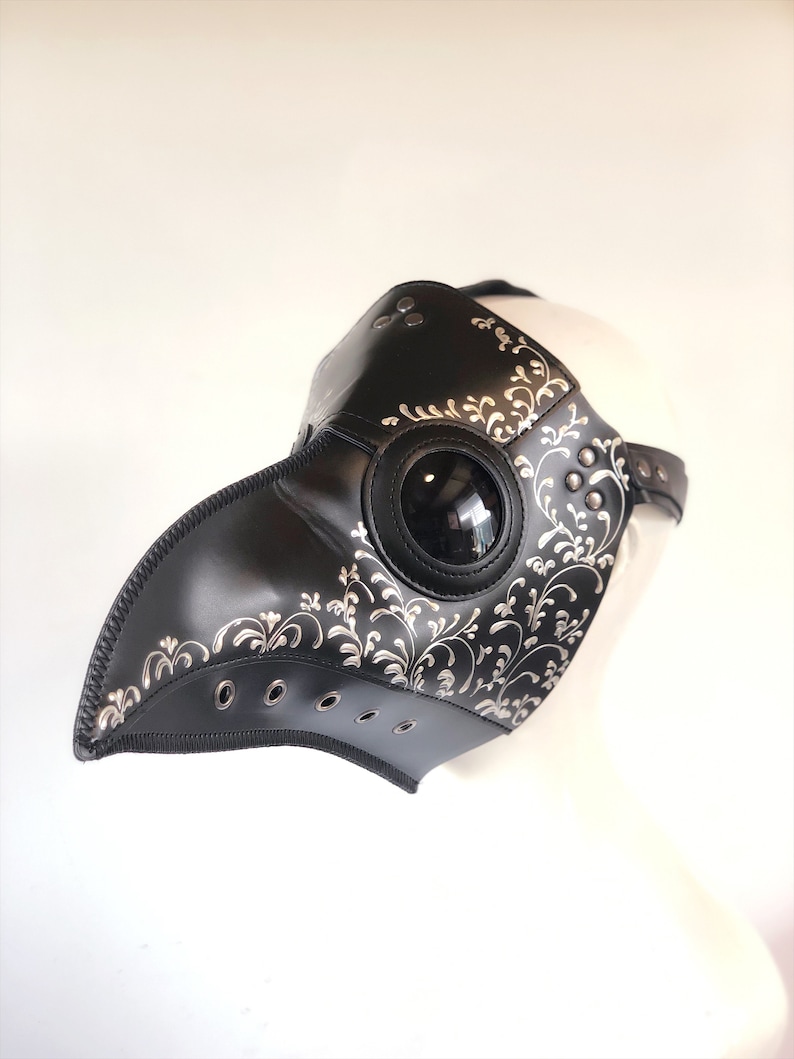 Maska Plague Doctor - Maska COSPLAY - Maska Steampunk - Strój Plague Doctor - Kapelusz Plague Doctor - Maska Plague - Halloween - Bal maskowy zdjęcie 4
