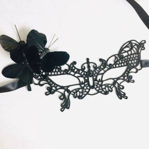 Black butterfly masquerade mask woman l halloween butterfly costume mask
