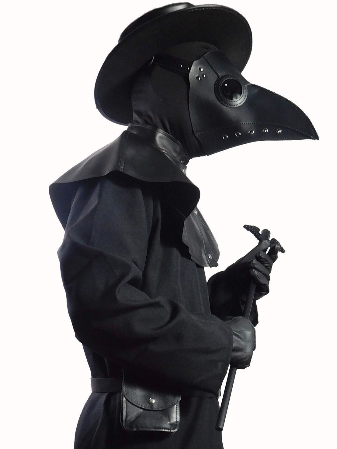 Halloween Plague Doctor Costume Mask Plague Doctor Staff Etsy
