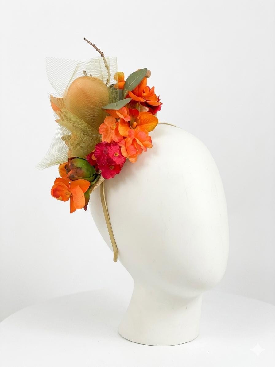 Red Fascinator - Etsy display picture 1
