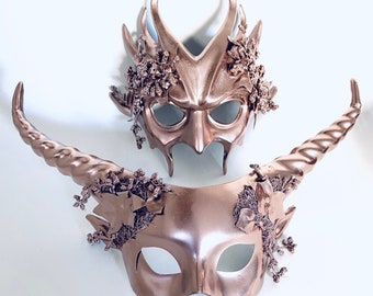 Horned Fantasy Halloween Men & Women Masquerade Mask