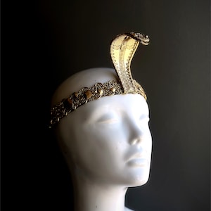 Medusa Snake Headband - Halloween Medusa Costume - Gold - Adult