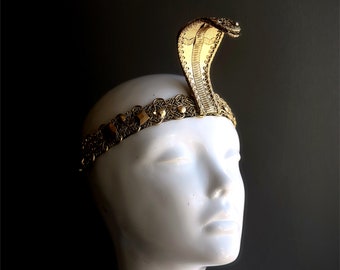 Medusa Snake Headband - Halloween Medusa Costume - Gold - Adult