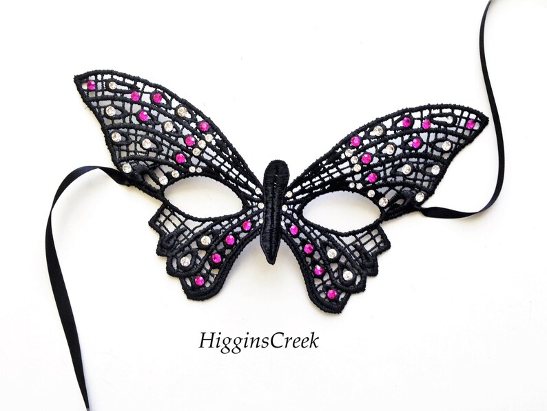 Pink Butterfly Costume Mask Pink Children's Masquerade Etsy