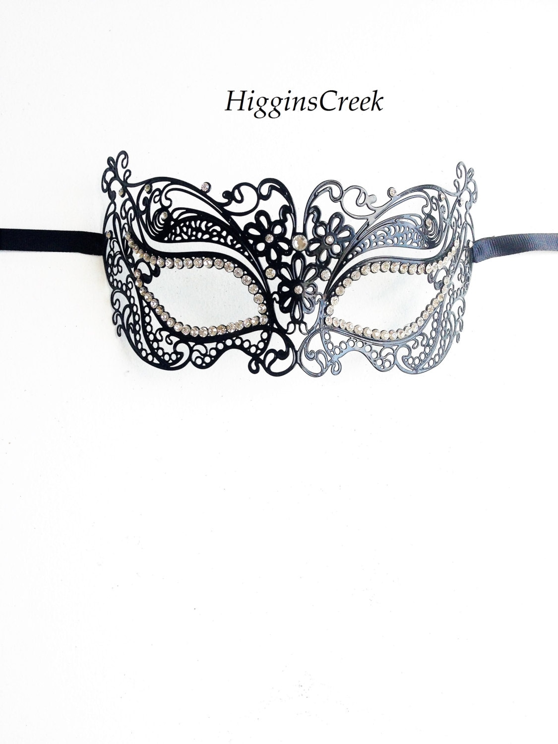 Womens Masquerade Mask Crystal filigree mask Etsy