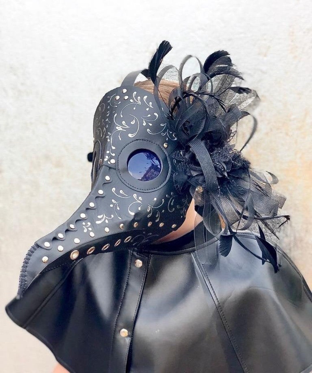 ペストマスク スチームパンク ゴシック レザーマスク ブラウン ペスト