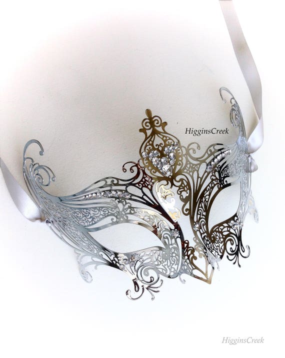 Gold Silver Filigree Masquerade Mask for Women - Etsy