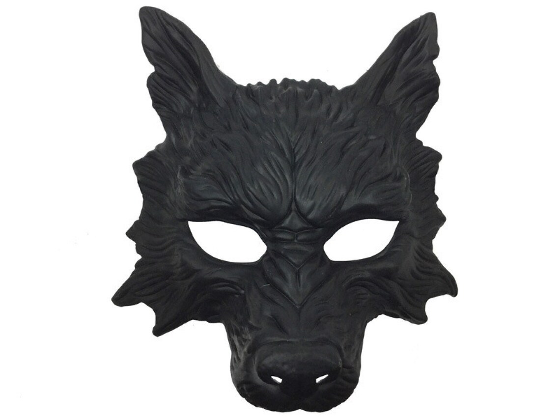 DIY White Wolf Masquerade mask base Easy to paint Etsy