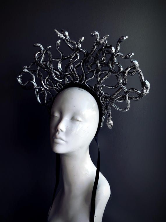 Medusa Snake Headdress Adult Gold Medusa Snake Headdress Adult Gold