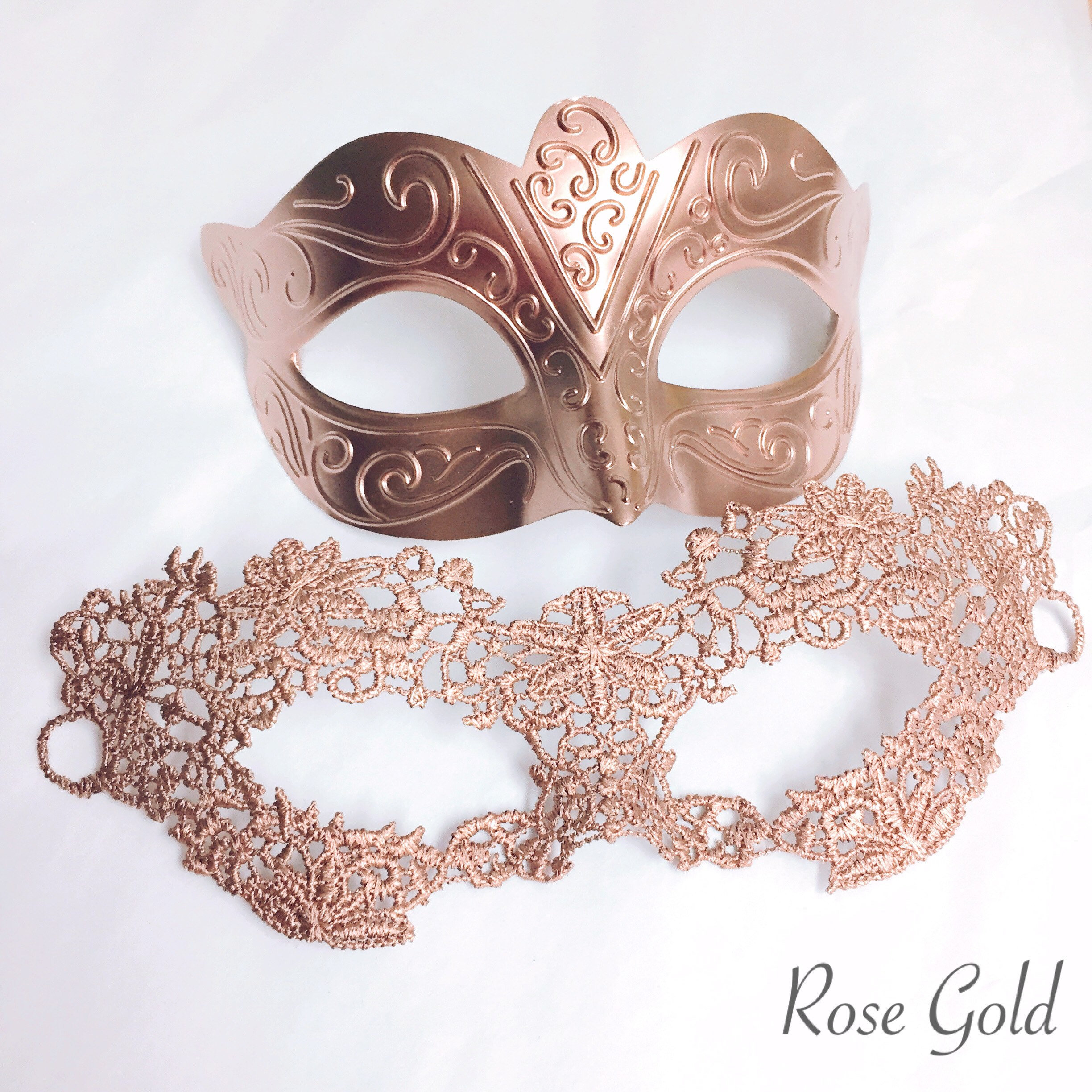 Luxury Couples Masquerade Mask Rose Gold Venetian Party Masquerade Masks