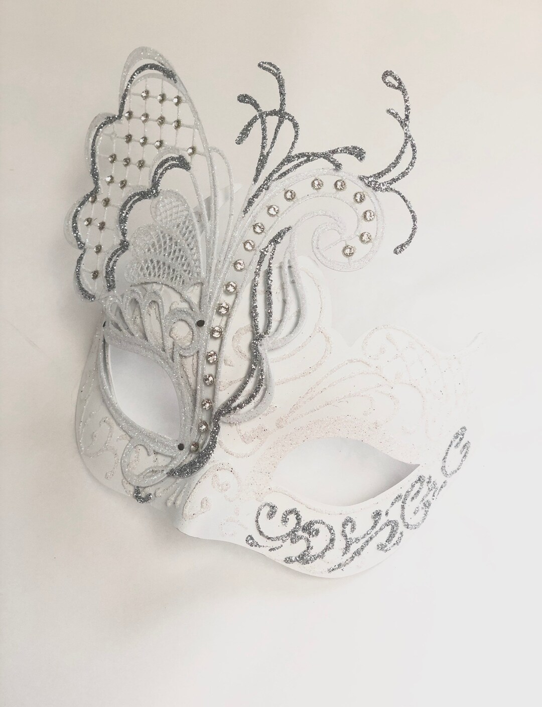 White Masquerade Mask Bridal Mask Masked Ball Masquerade Ball Filigree