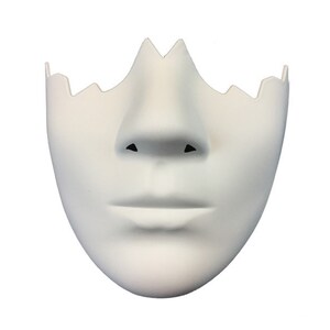 DIY MASKE - Halbes Gesicht / rissiges Gesicht, Rohmasken für Selbermachen, weiße einfarbige Masken für Erwachsene No eyes Mouth guard