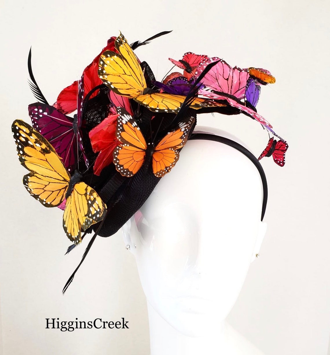 Fascinators Butterfly Hat Kenturky Derby Fascinator Hat Etsy