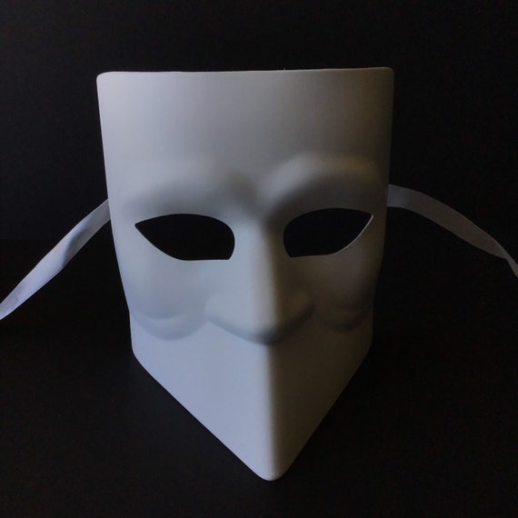 Blank DIY Masquerade Mask, White Mask, Halloween Mask, Costume