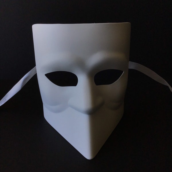 DIY Men's Mask Full Face Mask bauta mask blank bauta mask in white primer coat for DIY project