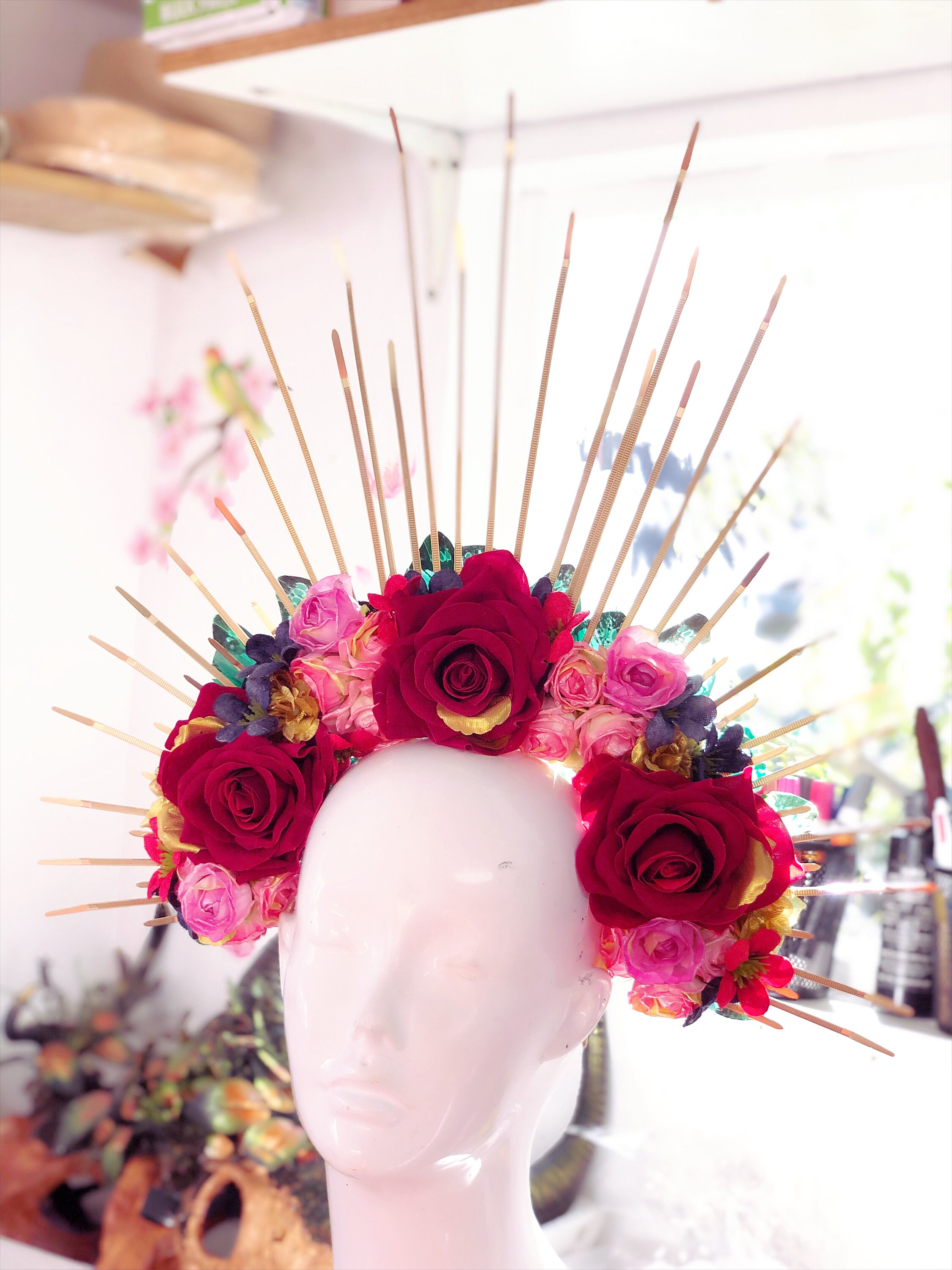 Floral headdress on sale