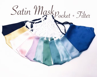 BULK face MASKS SALE Satin face mask wedding masks Bride and bridesmaid masks satin masks satin fabric masks