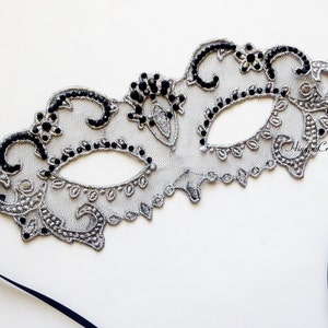 Sexy Lace mask for women with studded crystals masquerade mask image 3