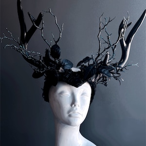 Forest goddess costume Halloween antler Headband - Adult - Black