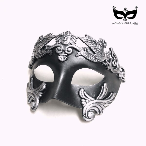 Gladiator Mens Masquerade Mask, Mens Halloween Mask, Roman Costume Masks