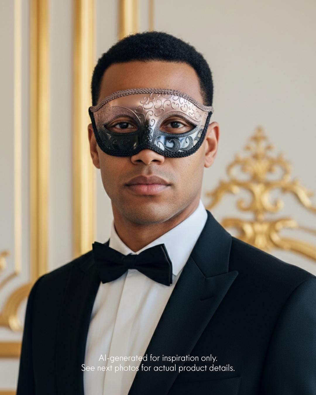 Rose Gold & Black Venetian Masquerade Ball Mask - Etsy