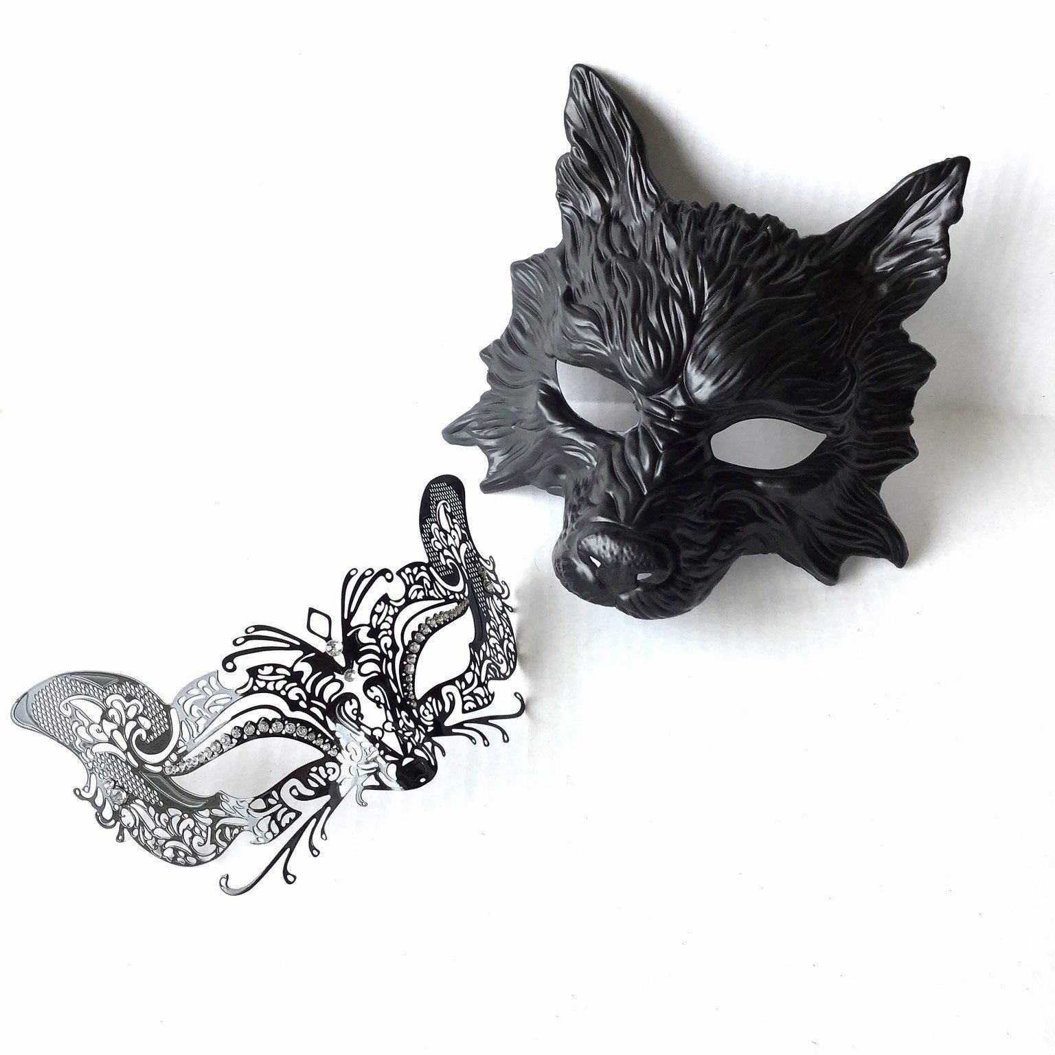 Black Fox Masquerade Mask
