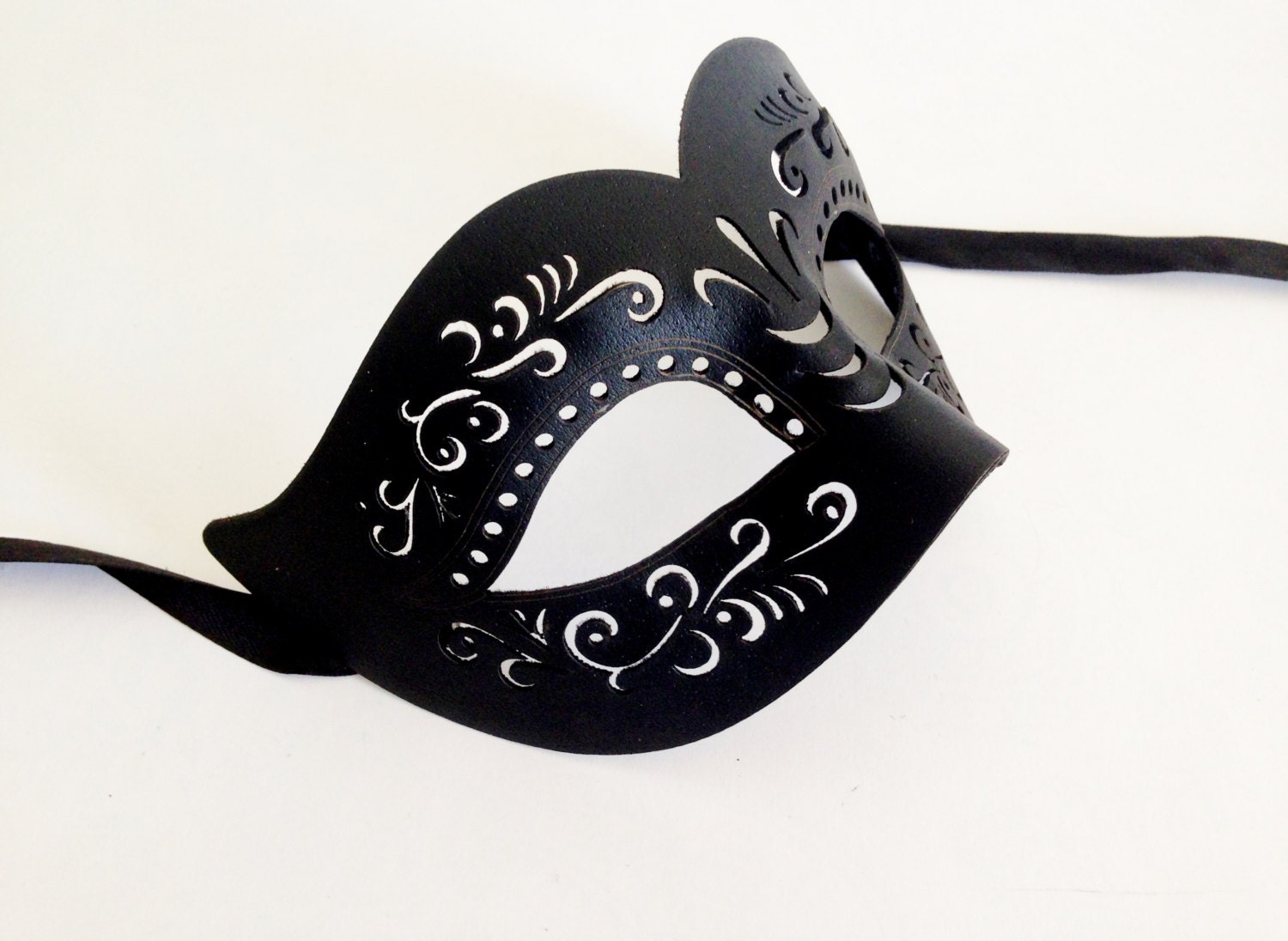 Masquerade Mask for Eye Glasses Faux Leather Masquerade Etsy