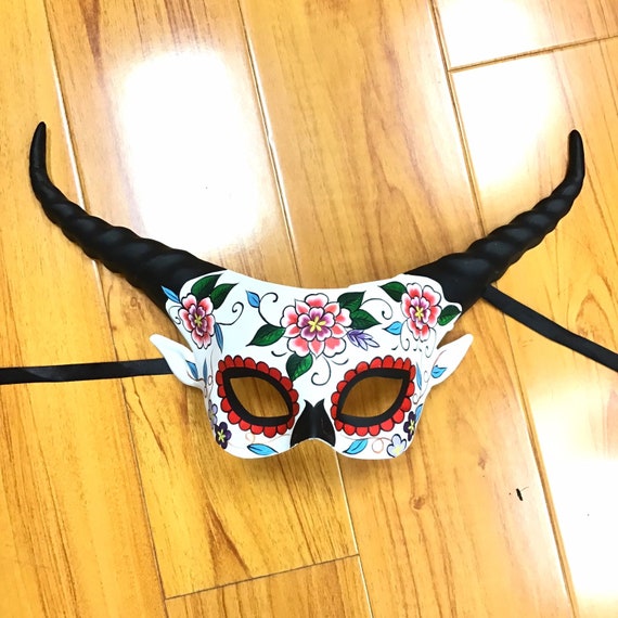 Day of the Dead Rosebud Masquerade Mask