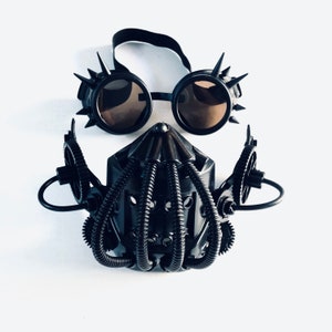 Mask Blackout Gas Mask Steampunk Respirator Masquerade Mask Mouth Guard Halloween Mask wasteland mouthguard