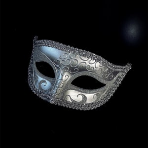 Silver Mens Masquerade Mask Silver Masquerade Party Venetian Mask Wedding Mask Halloween Mask Eye Mask
