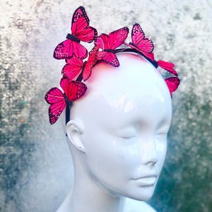 RED Butterfly Headpiece Unique Butterfly Gifts For Her, Can be Personalized, Birthday, Woodland, Women, Girls