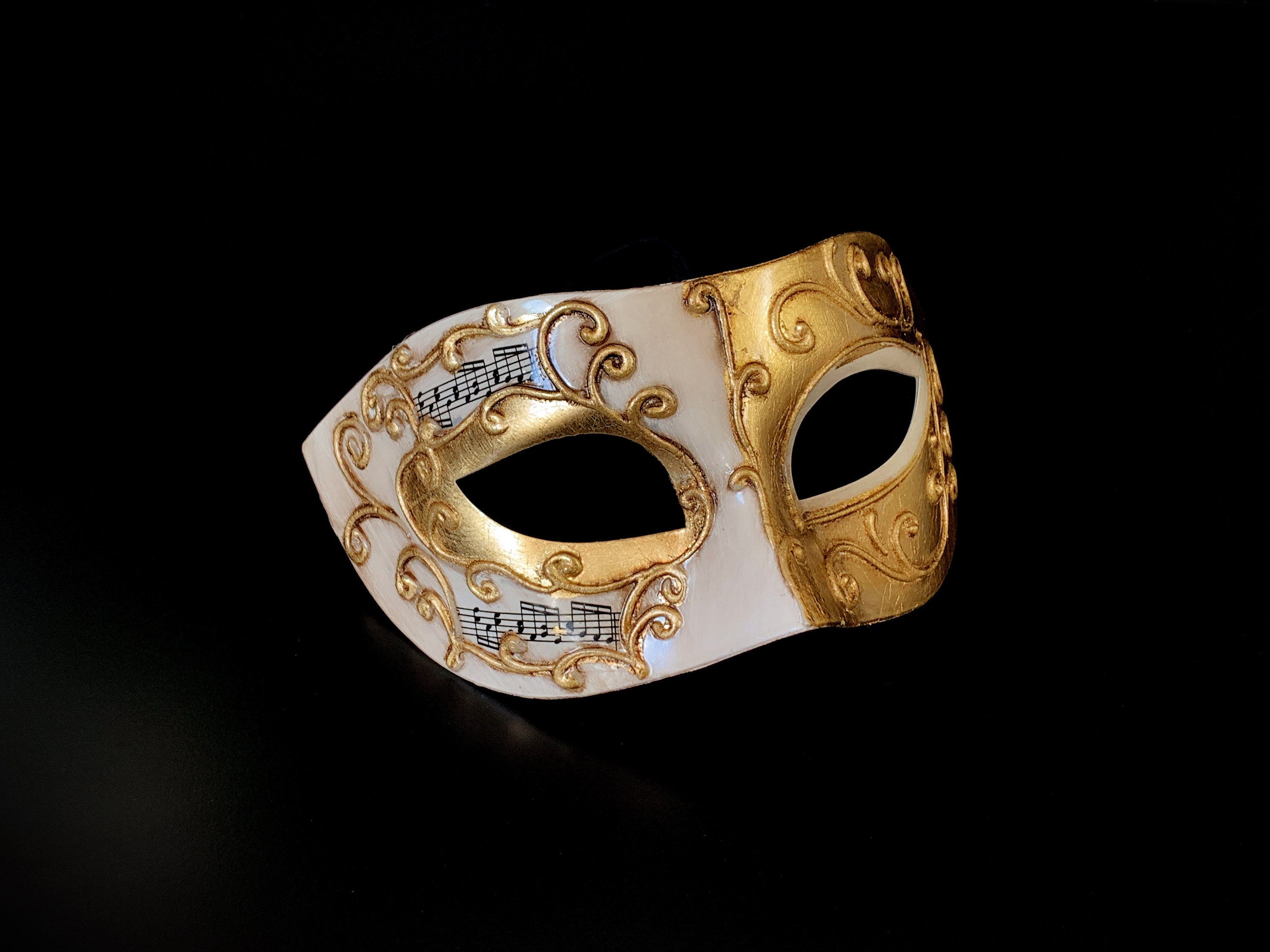 Luxury Light Metal Venetian Masquerade Mask for Men M7156 [Gold]