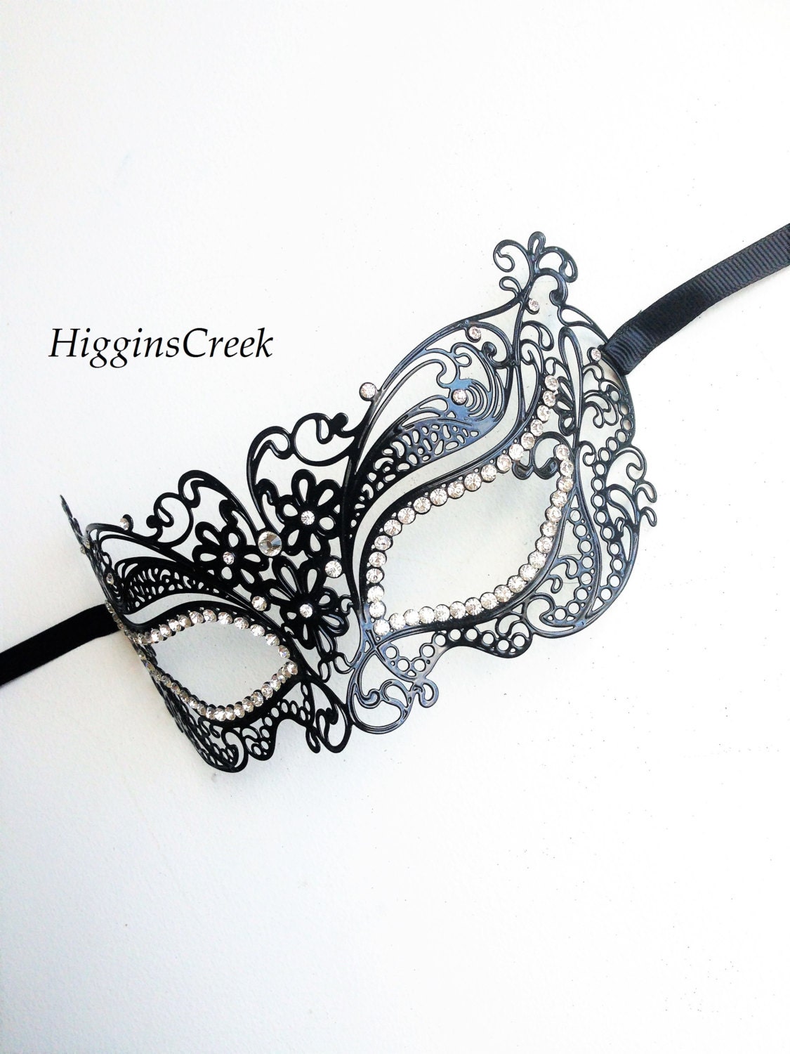 Womens Masquerade Mask Crystal filigree mask Etsy