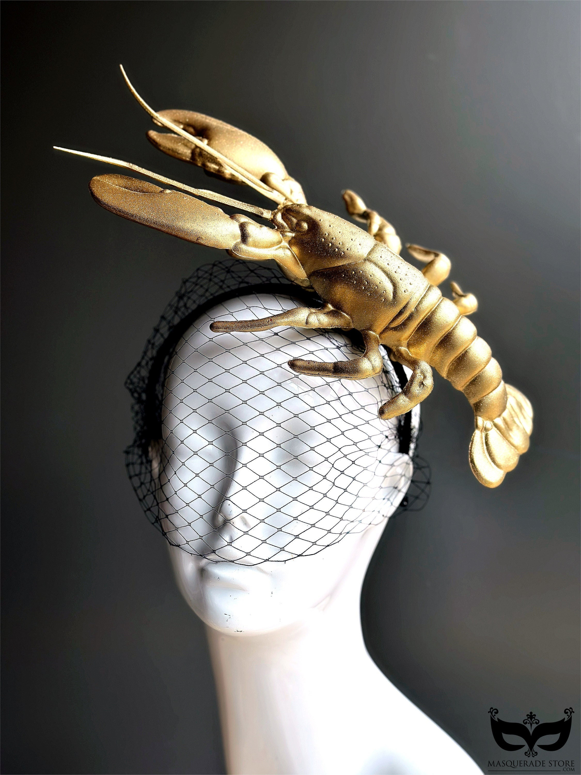 Gold Lobster Headpiece Lobster Festival Lobster Fascinator - Etsy Norway