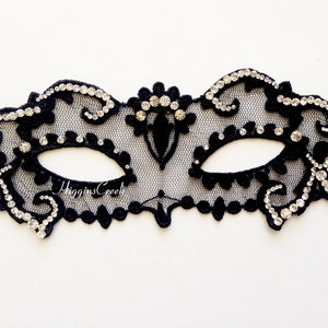 Sexy Lace mask for women with studded crystals masquerade mask image 6