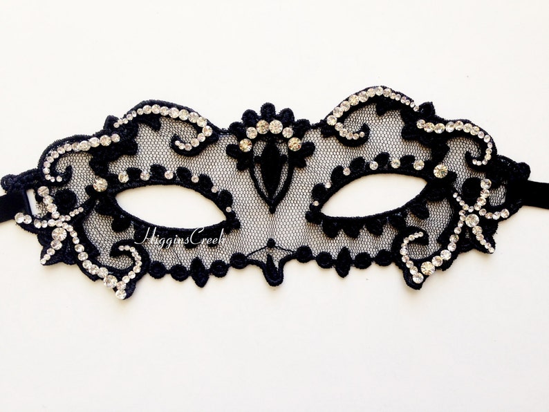 Sexy Lace mask for women with studded crystals masquerade mask image 6