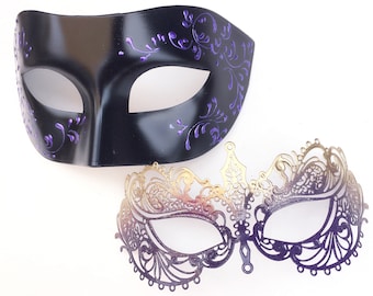Awlsyj Venezianische Maske – Metall, Römischer Stil | Für Karneval, Halloween, Maskenbälle & Kostümpartys
