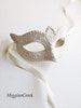 elegant White Masquerade Mask wedding masquerade mask women's face mask venetian masks white masks 