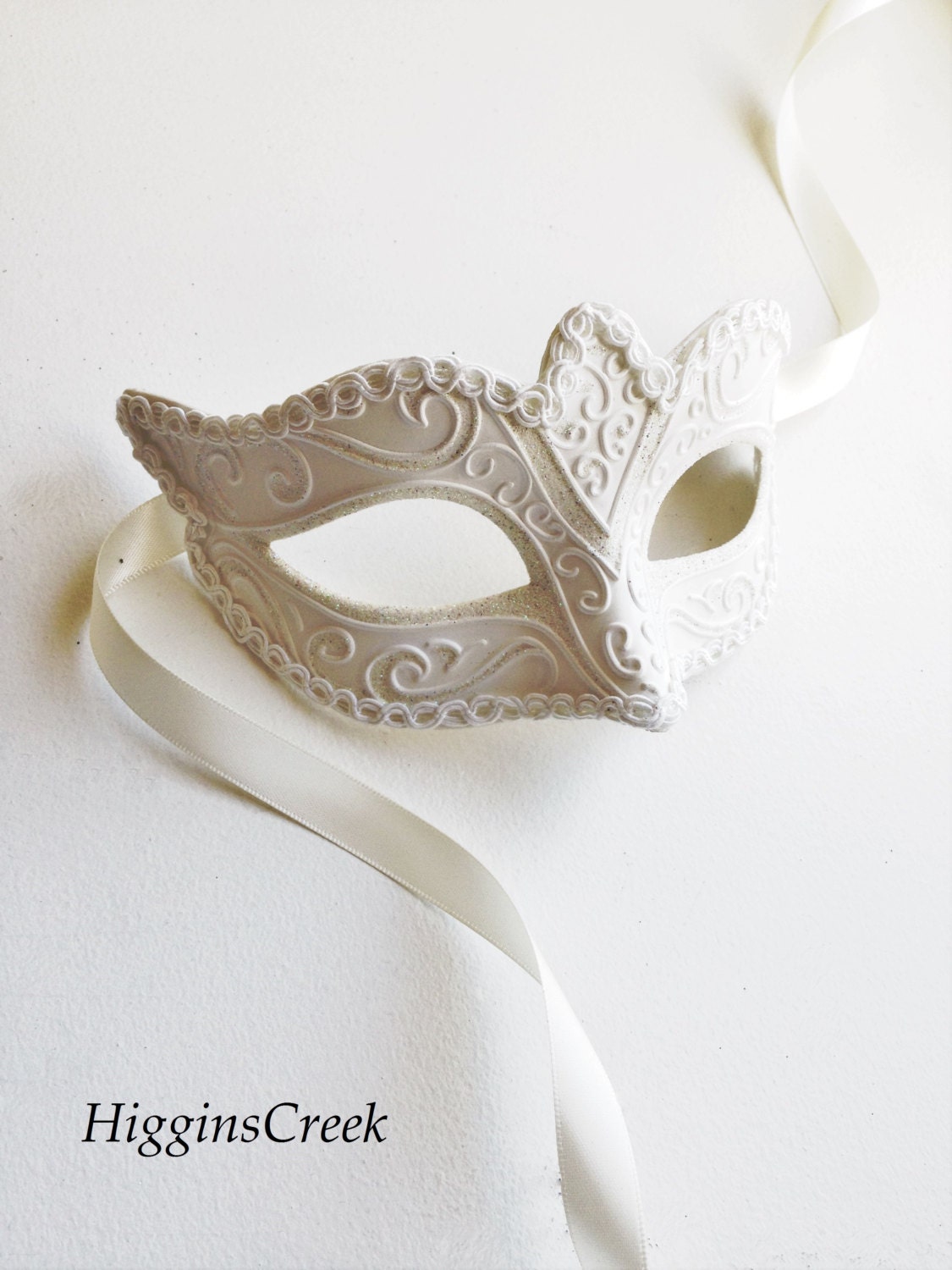 Elegant White Masquerade Wedding Masquerade - Etsy