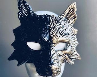Máscara de mascarada de lobo para hombre