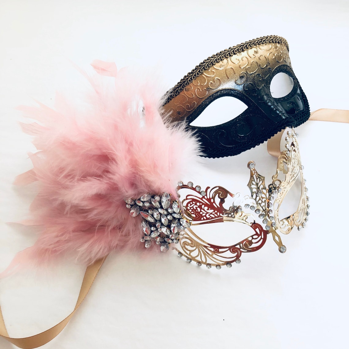 Father Daughter Masquerade Mask Set Father Daughter Dance Etsy