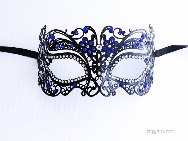 Blue sapphire womens mask Masquerade Ball Mask Women Masquerade Mask Venetian face masks