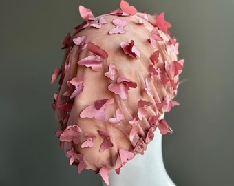 Full Face See Through Party Mask - Pink Fantasy Butterfly