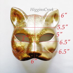 Gatto Gold Cat Masquerade Mask Cat Venetian Mask Costume image 3