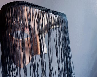 Masquerade Mask Mens Phantom Fringe Mask
