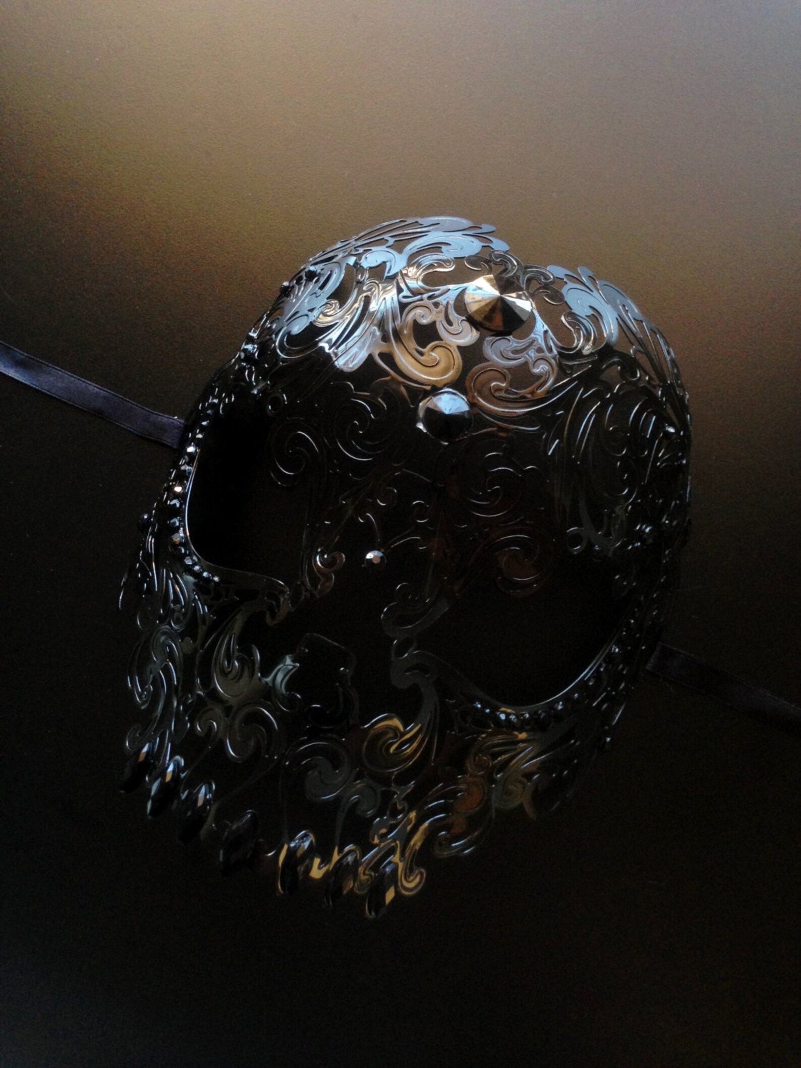 Mens Skull Mask Masquerade Metal Mask White Halloween Mask Etsy