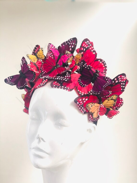Karneval Damen Schmetterling Haarreif Fascinator - Schmetterlings Stirnband Kostüm