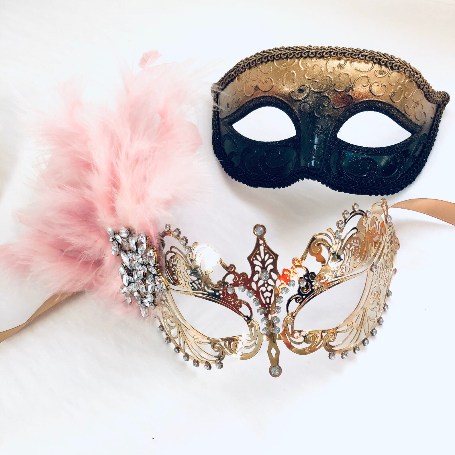 Father Daughter Masquerade Mask Set Father Daughter Dance Etsy