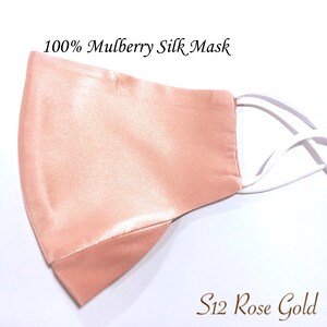 Mulberry Silk Masks 4 layer Nose wire 100% SILK Mask Women's LUXURY SILK Face Mask More Colors image 8